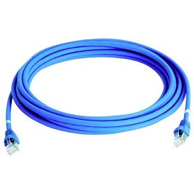Telegärtner 100008642 RJ45 sieťové káble, prepojovacie káble CAT 6A S/FTP 5.0 m modrá samozhášavý, s priechodkou chrániacou proti zlomeniu 1 ks; 100008642