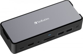 Verbatim Stacja dokująca Verbatim USB-C Pro CDS-15SSD 2xHDMI DP RJ-45 4xUSB 3xUSB-C SD microSD SSD audio