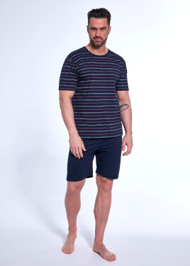 Cornette Various 338/51 kr/r M-2XL pánske pyžamo tmavě modrá M