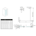 GELCO - VARIO CHROME jednodielna sprchová zástena na inštaláciu k stene, matné sklo, 1100 GX1411GX1010