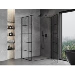MEXEN/S - Mist-B sprchovací kút dvere krídlové pravá 100 x 120, čierna kratka, čierna 8A2T-100-120-70-77-P