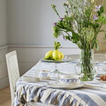 Strömshaga Kameninový podnos Viola Leaf Blue 12 cm