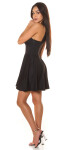 Dámske sexy mini šaty s priehľadným výstrihom 50226 Čierna - KouCla S černá