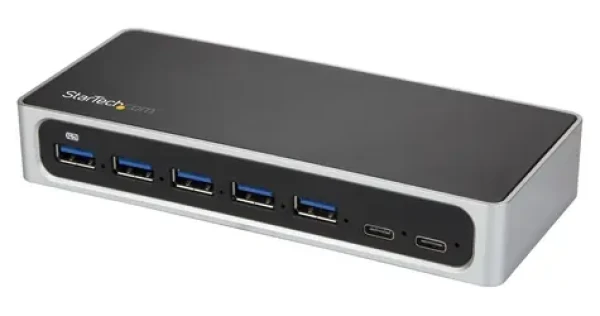 StarTech čierna, strieborná / USB hub / 7 portov / 5x USB-A, 2x USB-C (HB30C5A2CSC)