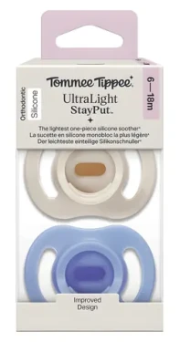 Tommee Tippee Ultra-light 6-18m Boy / Cumlík / silikónový / 2 ks