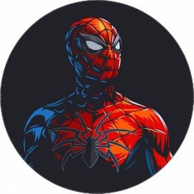 Jedlý papier Spiderman silueta na čiernom pozadí 19,5 cm - Pictu Hap - Pictu Hap