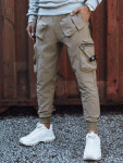 Pánske cargo nohavice béžové FashionStreet UX4302 L