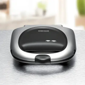Rommelsbacher ST 1000 čierna/strieborná / Sendvičovač / 1000 W / 2 sendviče American XL / Xylan® PLUS (ST 1000)