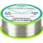 Felder ISO-Core Clear SAC305 spájkovací cín cievka Sn96,5Ag3Cu0,5 0.250 kg 0.75 mm; 52760720