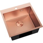MEXEN - Solix oceľový drez 1-bowl 500 x 500 mm, meď 6407501000-65