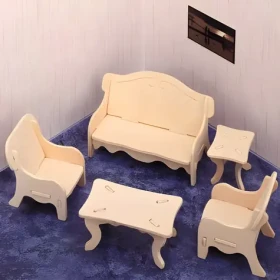 Woodcraft Drevené 3D puzzle Obývacia izba