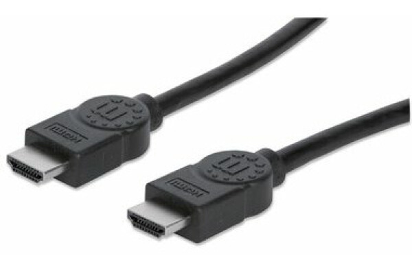 Manhattan HDMI kábel s ethernetom HDMI-HDMI 2m / tienený / čierna (323192)