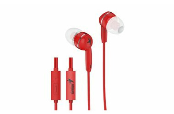 GENIUS slúchadlá HS-M320 červená/s mikrofónom/4pin 3.5mm jack (31710005415)