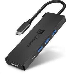 CONNECT IT CHU-8010-AN USB-C hub 5v1 / 1x USB-C (M) / 1x USB-C (F) / 3x USB-A 3.2 (F) / 1x HDMI 1.4 (CHU-8010-AN)