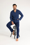 Regina 486 long/r M-XL Z25/26 pánske pyžamo bez zipsu tmavě modrá XL