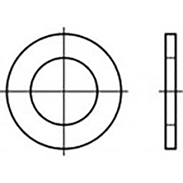 Podložka 6.4 mm 11 mm Ušlechtilá ocel V4A A4 100 ks TOOLCRAFT TO-6854757; TO-6854757