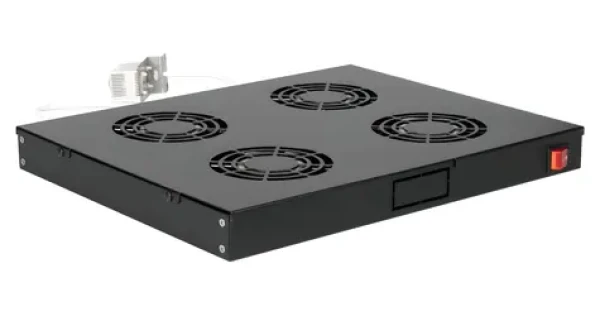 Equip 19" ventilačná jednotka do racku čierna / Ventilačná jednotka / 4X ventilátor / 1U / 240 V (EZF-4-B)