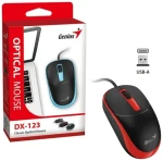 Genius DX-123 čierno-červená / drôtová / 1200 dpi / USB (31010033406)