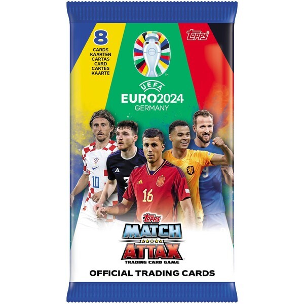 Topps Euro 2024 Match Attax Packet balíček kariet 8 ks