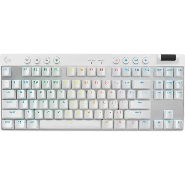 Logitech G PRO X TKL biela / bezdrôtová herná klávesnica / US layout / 2.4GHz Bluetooth / RGB (920-012148)