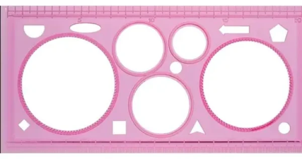Panta Plast rysovacia šablóna s kruhmi 20 cm / Šablóna (370174)