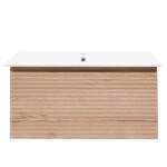 Kúpeľňová skrinka s umývadlom Naturel Savona 98x43x44, 8 cm dub halifax mat SAVONA100DH SAVONA100DH
