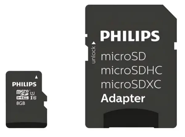 Philips MicroSDHC 8 GB / Pamäťová karta / UHS-I / 80 MB/s / V10 (FM08MP45B/00)