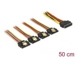 DeLock Kábel SATA 15pin (M) - 4X SATA 15pin (F) 50cm (60158)