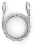 Adam Elements CASA C100+ strieborná / Kábel USB-C na USB-C / 100 W / USB 3.1 Gen 2 / 10 Gbit/s / 1 m (ACBADC100SL)