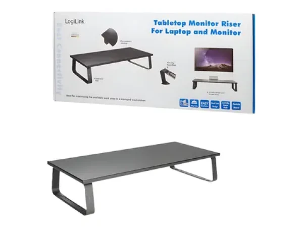 LogiLink BP0065 čierna / Podstavec pre monitor / 600 mm / do 20 kg (BP0065)