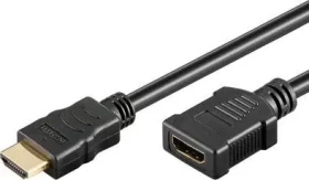 MicroConnect Predlžovací kábel HDMI 1.4 (M) - HDMI 1.4 (F) 0.5m čierna (HDM19190.5FV1.4)