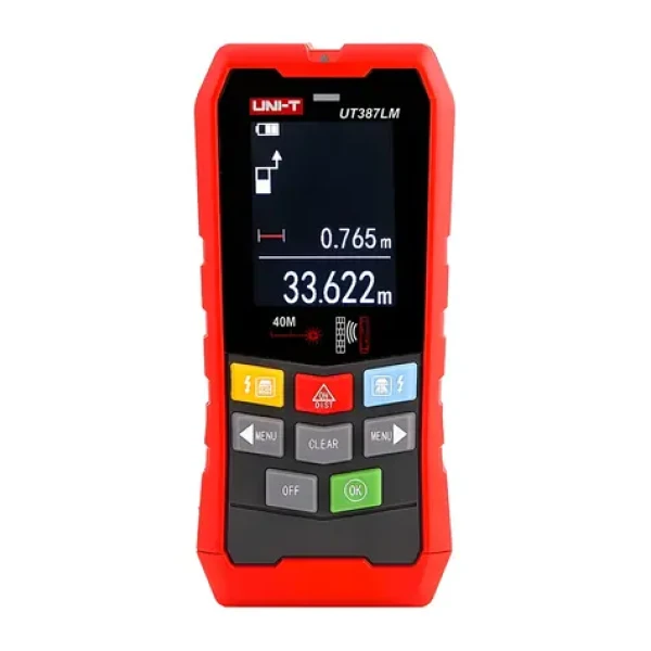 UNI-T UT387LM / Skener stien / detekcia kovov, dreva a vedenia / laserový diaľkomer 40 m / displej 2,4" (UT387LM)