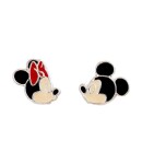 Disney Strieborné náušnice kôstky Mickey and Minnie Mouse ES00087SL.CS