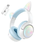ONIKUMA GT838 modrá / Herné slúchadlá / Bluetooth 5.3 / RGB / výdrž 10 h / USB-C (GT838 Blue)