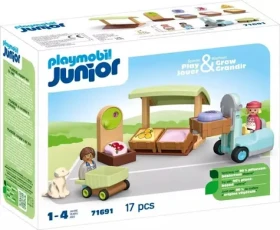 Playmobil® Junior 71691 Stánok s biopotravinami a vysokozdvižný vozík