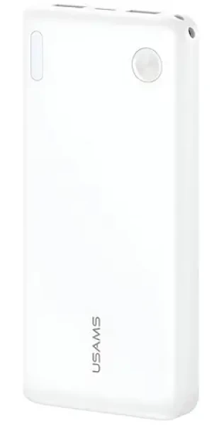 USAMS PB83 biela / Powerbanka / 10 000 mAh / 2x USB-A, 1x USB-C / LED displej (10KCD25302)