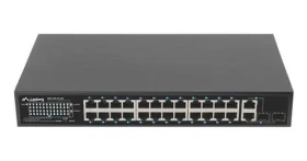 Lanberg RSFE-24P-2C-250 / Switch / 24x PoE + 100 Mbps / 2x Combo Gigabit / 250W / Unmanaged / 19" (RSFE-24P-2C-250)