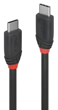Lindy Black Line čierna / USB-C kábel / USB-C - USB-C / 0,5 m / 10 Gbit/s (36905)