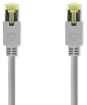 Nedis CAT7 S/FTP sivá / Patch kábel / 10 m / LSZH / Okrúhly / Snagless (CCBW85420GY100)