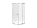 BESCO - Štvrťkruhový sprchovací kút MODERN 185 - FARBA rámu - Chróm / Leštený hliník (ALU), Rozmer A - 90, Rozmer B - 90, Rozmer C - 185, Smer zatvárania - Univerzálne Ľavé / Pravé, Výplň - Fume bezpečnostné sklo - 6 mm BCMOD90CTVRTCG
