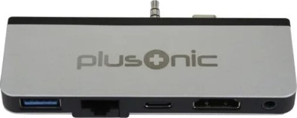 Adesso Z Plusonic Docking Adapter/Hub für Microsoft Surface Go, 5in1: USB 3.0/RJ45 Gigabit-Ethernet/Type-C/HDMI/AUX