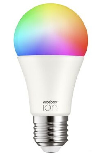 Niceboy ION SmartBulb RGB E27 9W (1 ks) / LED RGB / E27 / 9W / 470 lm / 2700-6500K / Wi-Fi (SC-E27)