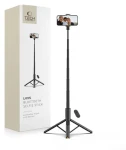 Tech-Protect L09S čierna / Selfie tyč / Statívová funkcia / Bluetooth diaľkové ovládanie / Teleskopická 146 cm (5906302330867)
