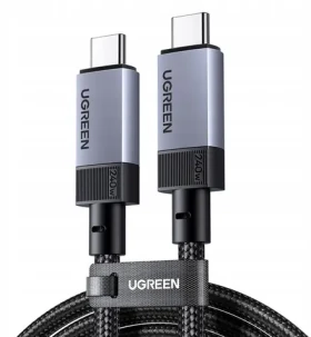 Ugreen kábel USB-C (M) - USB-C (M) 1m šedá / USB-C kábel / 40 Gbit/s / Rýchle nabíjanie (65175)