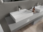 MEXEN - Ava umývadlo na dosku liaty mramor 60 x 38, biela 23016001