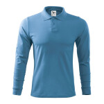 Malfini Single LS MLI-21114 Azúrové polo tričko