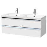 Kúpeľňová skrinka s umývadlom Naturel Pavia 120x53x49 cm biela mat chróm úchytka PAVIA3120ZCR PAVIA3120ZCR