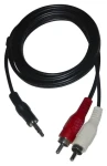 Audio kábel Jack 3,5mm samec - 2x CINCH samec čierna / Audio kábel / 1,5 m