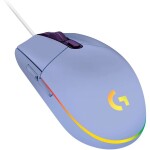 Logitech G203 Lightsync fialová / herná drôtová myš / 8000 DPI / 6 tlačidiel / RGB Lightsync / 2.1m / dopredaj (910-005853)