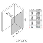 CERANO - Sprchová zástena Walk-in Onyx Round Ľ/P - 8 mm - okrúhla vzpera - chróm, ryhované sklo - 160x200 CER-8050BD322